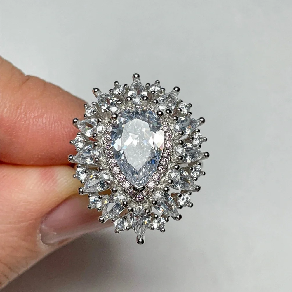 Huge Silver Cocktail Ring